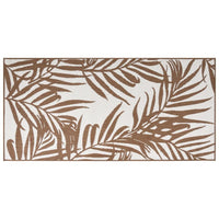 Thumbnail for Outdoor-Teppich Braun und Weiß 80x150 cm Beidseitig Nutzbar