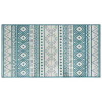 Thumbnail for Outdoor-Teppich Aquablau und Weiß 80x150 cm Beidseitig Nutzbar