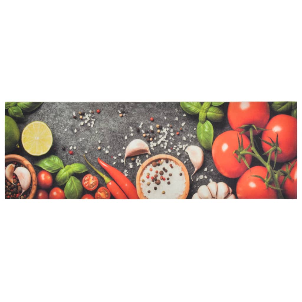 Küchenteppich Waschbar Gemüse 60x180 cm Samt