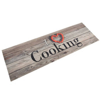 Thumbnail for Küchenteppich Waschbar Cooking Grau 60x180 cm Samt