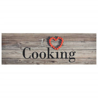 Thumbnail for Küchenteppich Waschbar Cooking Grau 60x180 cm Samt