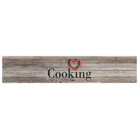 Thumbnail for Küchenteppich Waschbar Cooking Grau 60x300 cm Samt