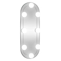 Thumbnail for Wandspiegel mit LED-Leuchten 15x40 cm Glas Oval