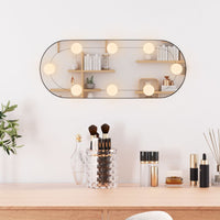 Thumbnail for Wandspiegel mit LED-Leuchten 25x60 cm Glas Oval