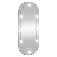 Thumbnail for Wandspiegel mit LED-Leuchten 30x70 cm Glas Oval
