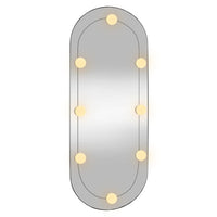 Thumbnail for Wandspiegel mit LED-Leuchten 30x70 cm Glas Oval