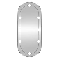 Thumbnail for Wandspiegel mit LED-Leuchten 35x80 cm Glas Oval