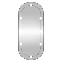 Thumbnail for Wandspiegel mit LED-Leuchten 45x100 cm Glas Oval