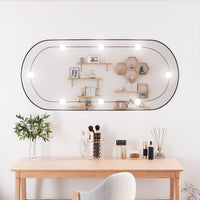Thumbnail for Wandspiegel mit LED-Leuchten 45x100 cm Glas Oval