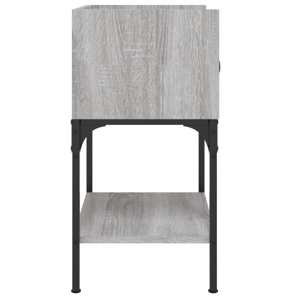Nachttisch Grau Sonoma-Eiche 40,5x31x60 cm Holzwerkstoff