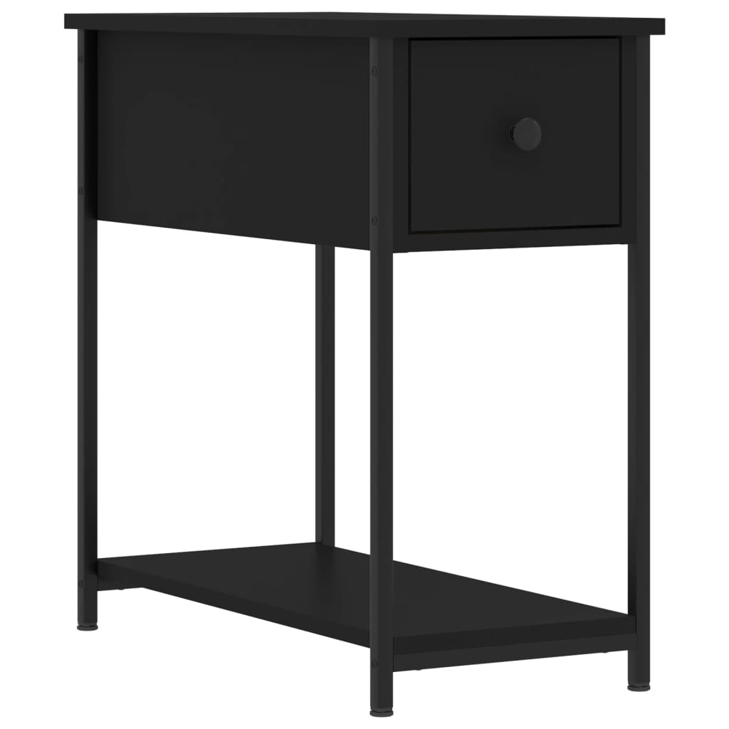 Nachttisch Schwarz 30x60x60 cm Holzwerkstoff