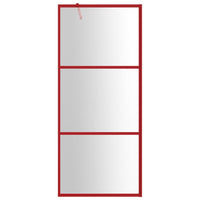 Thumbnail for Duschwand für Begehbare Dusche mit ESG Klarglas Rot 80x195 cm