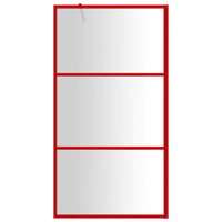 Thumbnail for Duschwand für Begehbare Dusche mit ESG Klarglas Rot 115x195 cm
