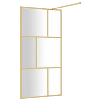 Thumbnail for Duschwand für Begehbare Dusche ESG Klarglas Golden 115x195cm