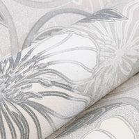 Thumbnail for Tapete 3D Blumenmuster Grau