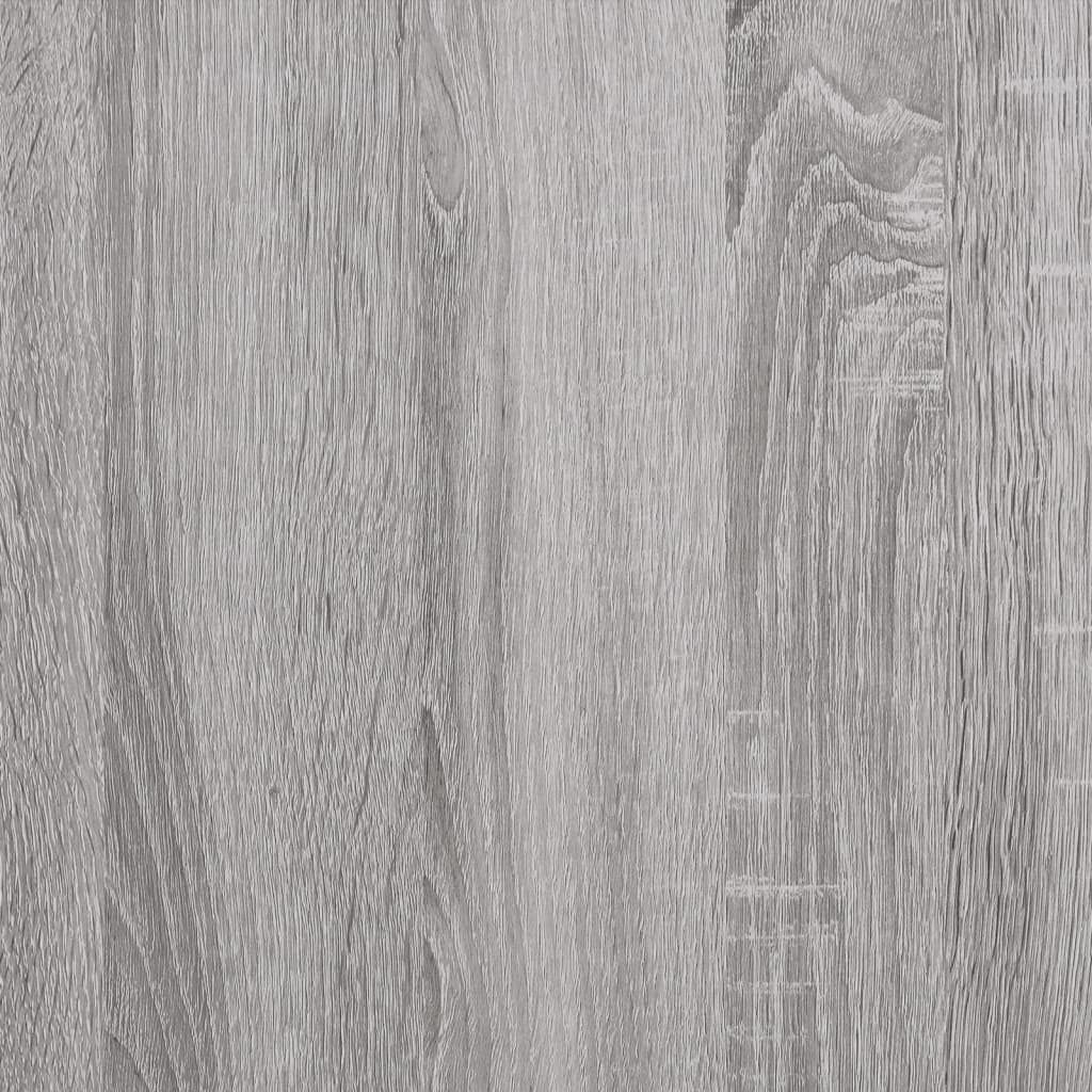 Wandregal mit Stange Grau Sonoma 30x25x30 cm