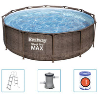 Thumbnail for Bestway Steel Pro MAX Swimming Pool-Set Deluxe Series Rund 366x100 cm