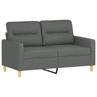 Thumbnail for 2-Sitzer-Sofa mit Zierkissen Dunkelgrau 120 cm Stoff