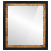 Thumbnail for Badspiegel 55x1x60 cm Glas und Massivholz Mango