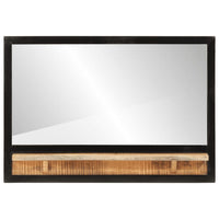 Thumbnail for Spiegel mit Ablage 80x8x55 cm Glas und Massivholz Mango