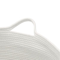 Thumbnail for Wäschekorb Grau und Weiß Ø55x36 cm Baumwolle