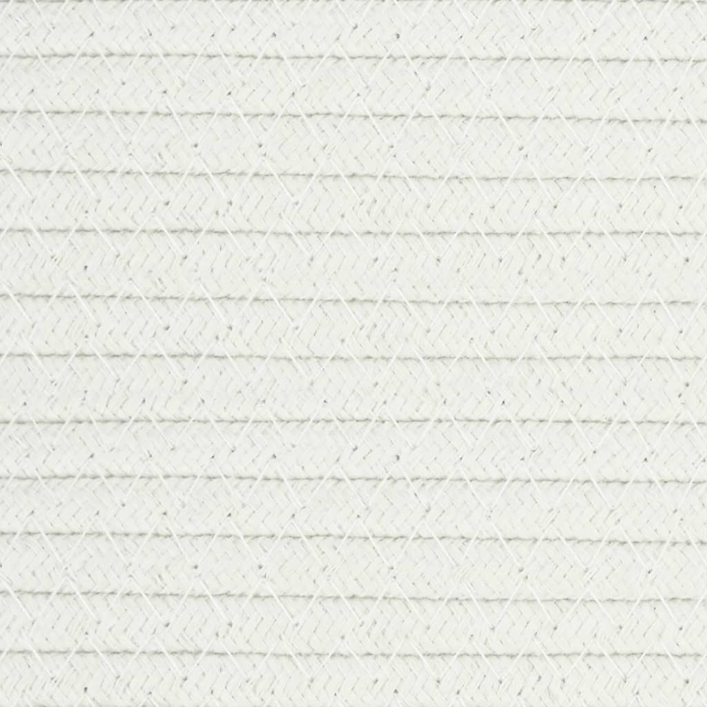 Wäschekorb Braun und Weiß Ø55x36 cm Baumwolle