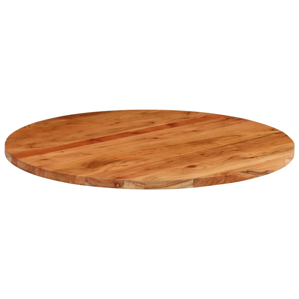 Tischplatte Ø80x2,5 cm Rund Massivholz Akazie