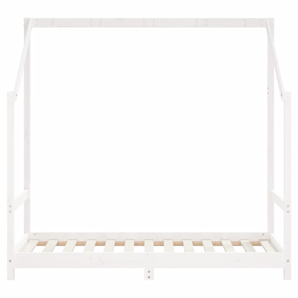 Kinderbett Weiß 2x(80x160) cm Massivholz Kiefer