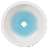 Thumbnail for Aufsatzwaschbecken Weiß und Blau Rund Ø41x14 cm Keramik