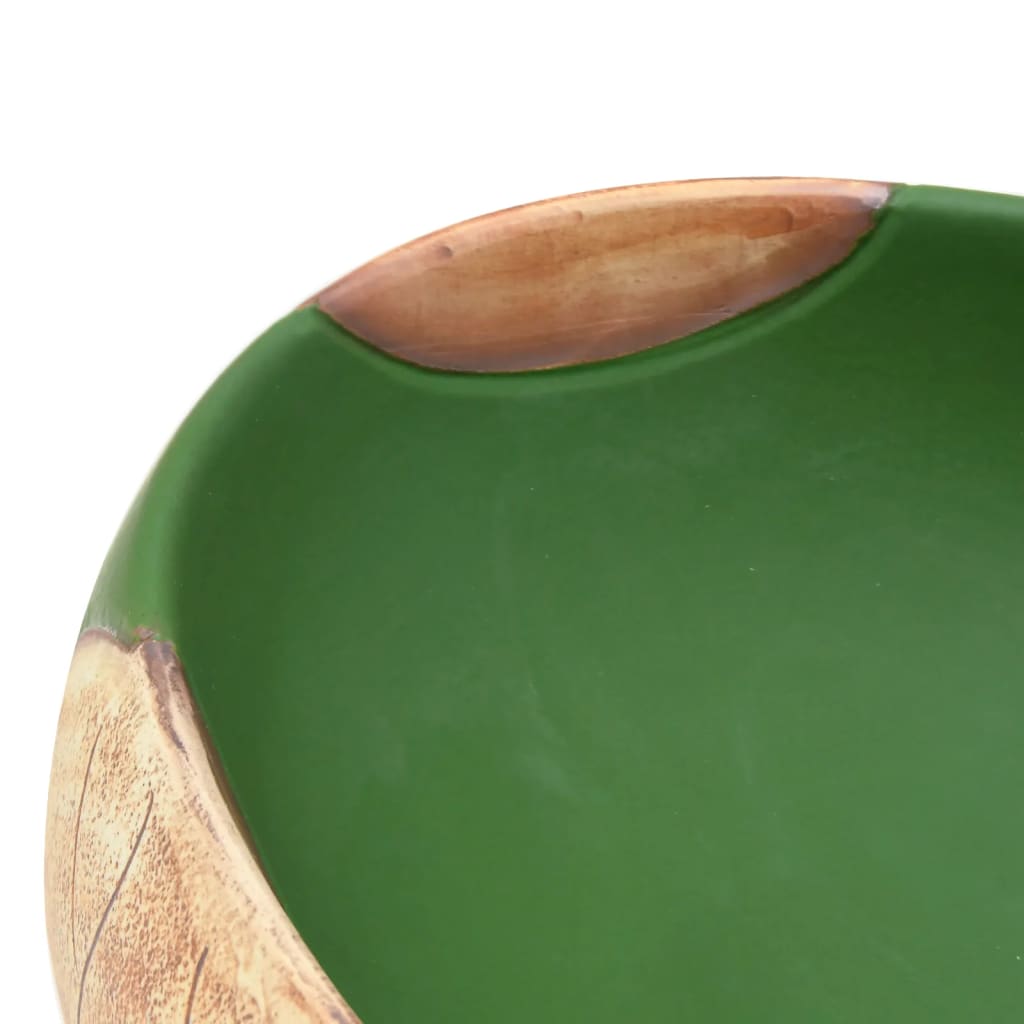 Aufsatzwaschbecken Grün und Braun Oval 59x40x15 cm Keramik