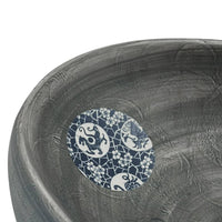Thumbnail for Aufsatzwaschbecken Grau Oval 59x40x15 cm Keramik