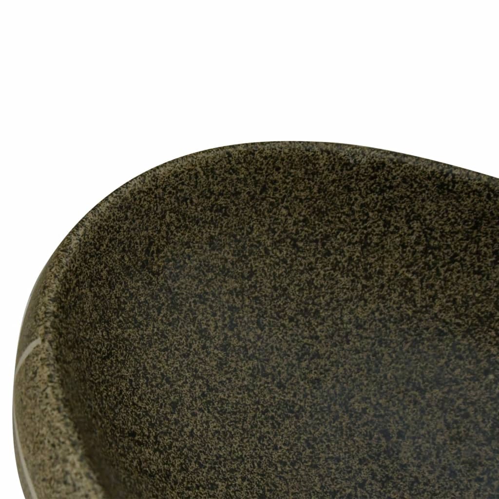 Aufsatzwaschbecken Mehrfarbig Oval 59x40x15 cm Keramik
