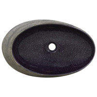 Thumbnail for Aufsatzwaschbecken Lila und Grau Oval 59x40x14 cm Keramik