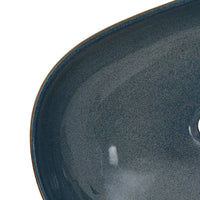 Thumbnail for Aufsatzwaschbecken Sandfarben Blau Oval 59x40x14 cm Keramik