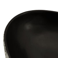Thumbnail for Aufsatzwaschbecken Schwarz Blau Oval 56,5x36,5x13,5 cm Keramik