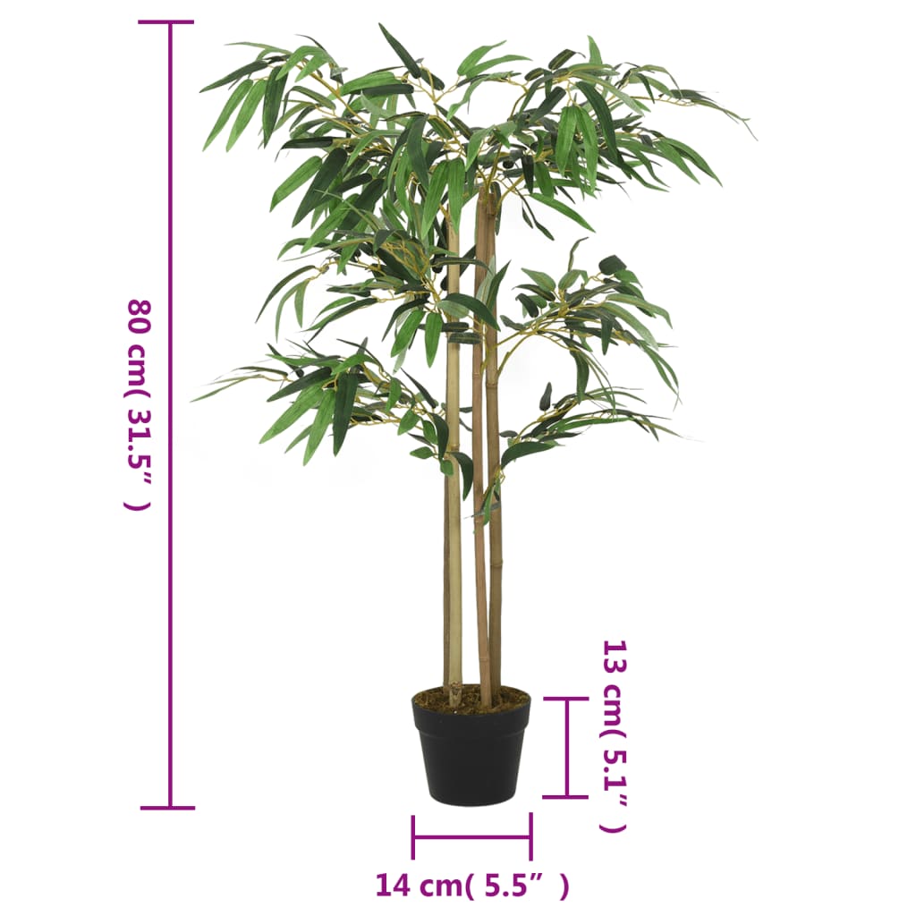 Bambusbaum Künstlich 380 Blätter 80 cm Grün