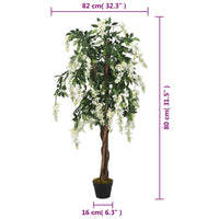 Thumbnail for Glyzinienbaum Künstlich 560 Blätter 80 cm Grün und Weiß