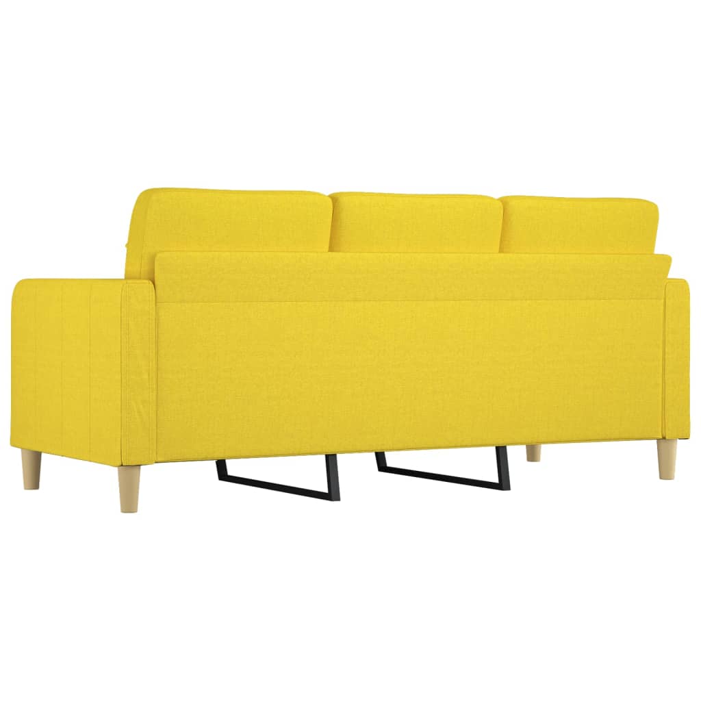 3-Sitzer-Sofa Hellgelb 180 cm Stoff