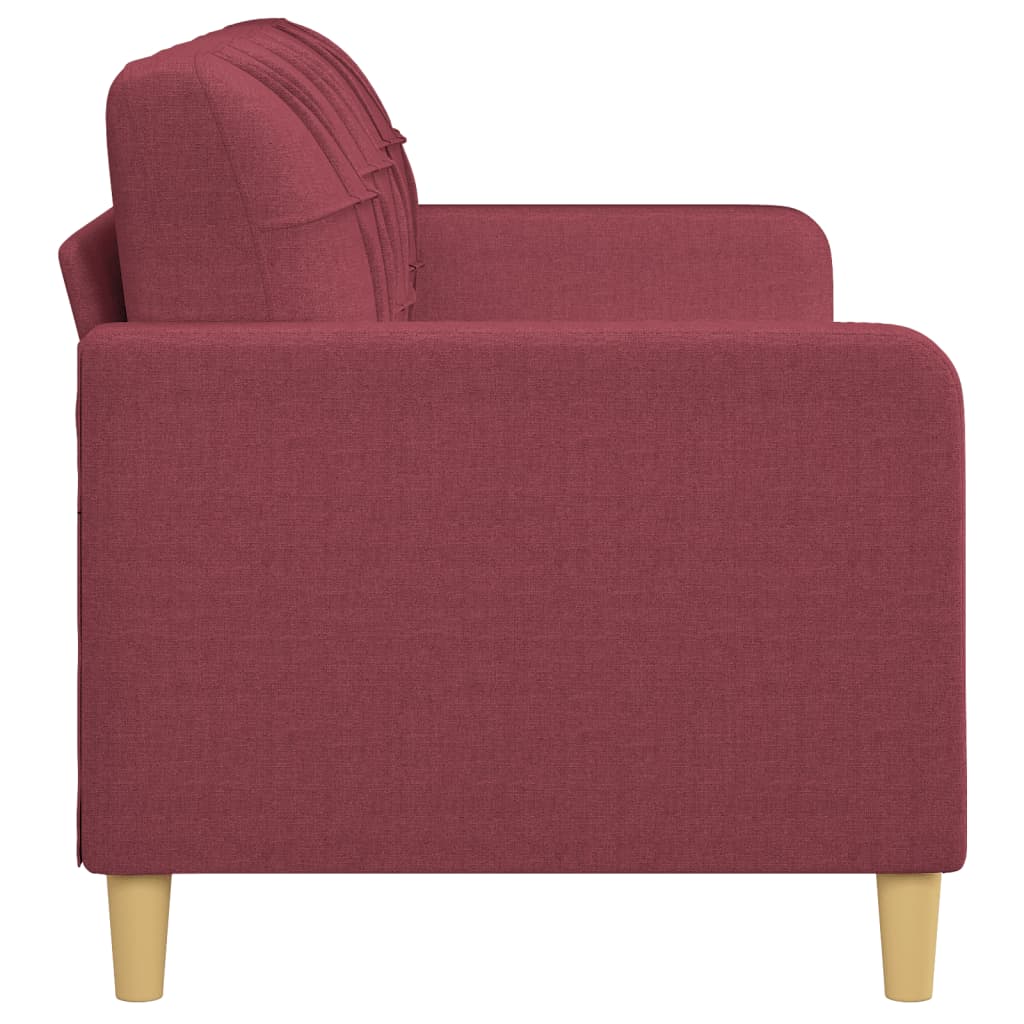 3-Sitzer-Sofa Weinrot 180 cm Stoff