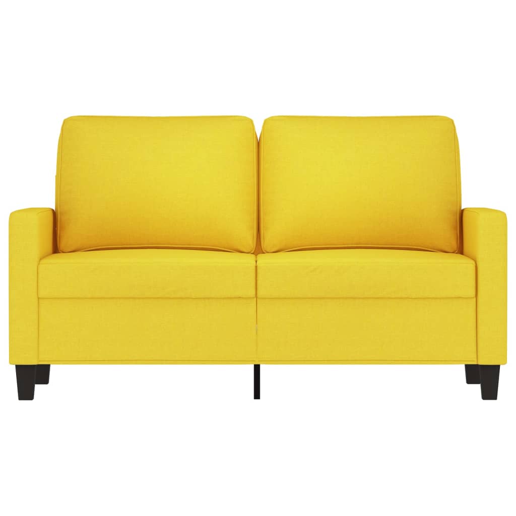 2-Sitzer-Sofa Hellgelb 120 cm Stoff
