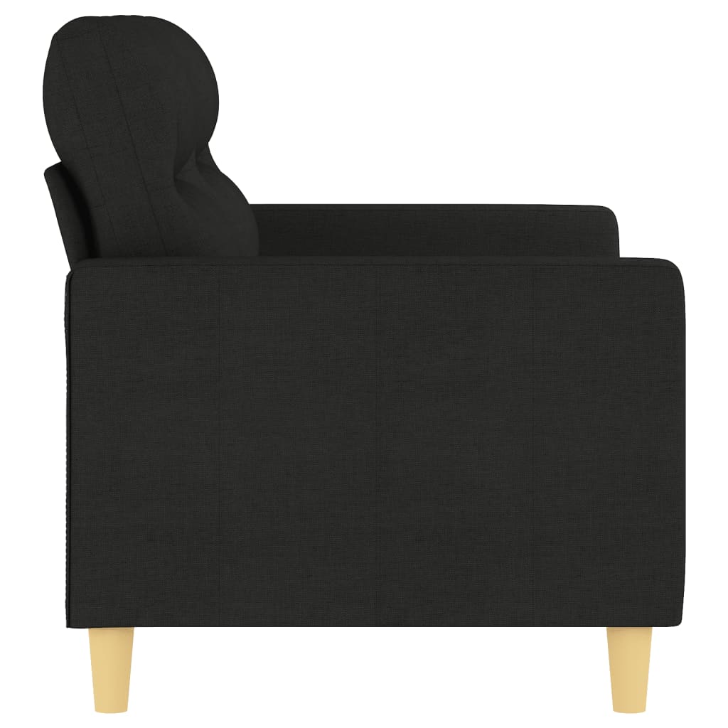 2-Sitzer-Sofa Schwarz 120 cm Stoff