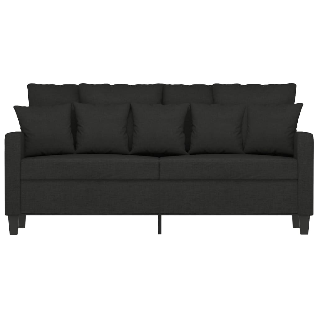 2-Sitzer-Sofa Schwarz 140 cm Stoff