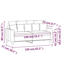 Thumbnail for 2-Sitzer-Sofa Taupe 140 cm Stoff