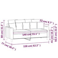 Thumbnail for 2-Sitzer-Sofa Gelb 140 cm Samt