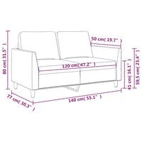 Thumbnail for 2-Sitzer-Sofa Creme 120 cm Kunstleder