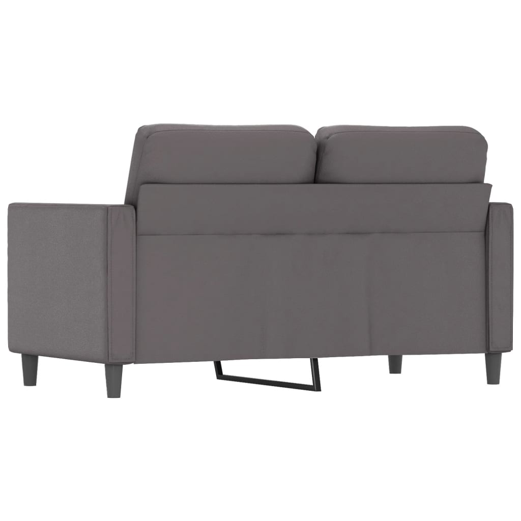 2-Sitzer-Sofa Grau 120 cm Kunstleder