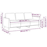 Thumbnail for 3-Sitzer-Sofa Creme 180 cm Kunstleder