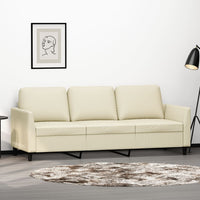 Thumbnail for 3-Sitzer-Sofa Creme 180 cm Kunstleder