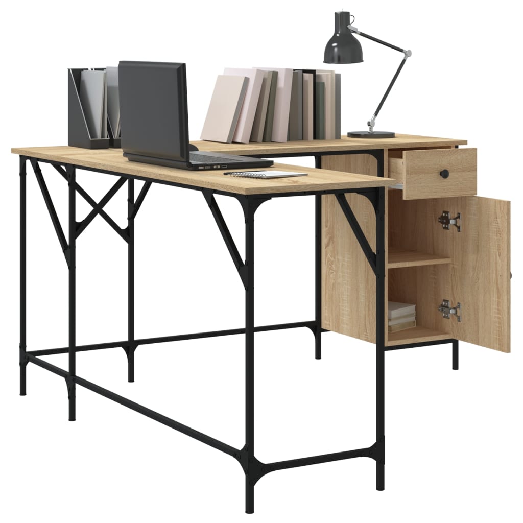 Schreibtisch Sonoma-Eiche 141x141x75 cm Holzwerkstoff