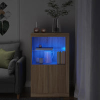 Thumbnail for Beistellschrank mit LED-Leuchten Sonoma-Eiche Holzwerkstoff
